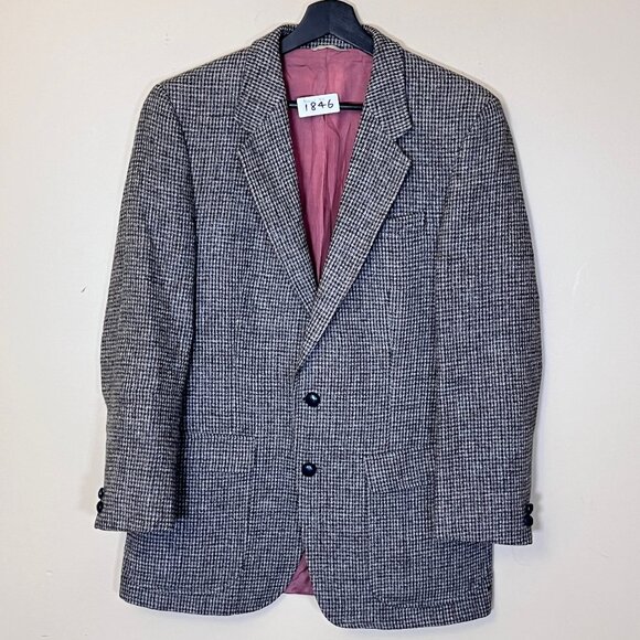 Harris Tweed Scottish Wool 2 Button Sport Coat Blazer Jacket - Men's Size 40 R